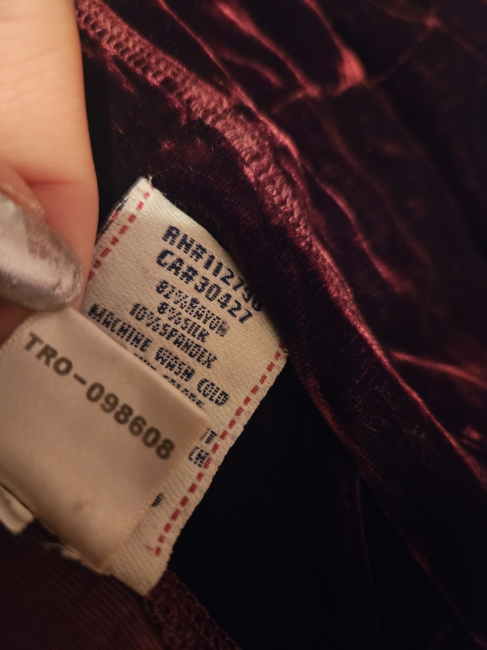 True Religion Jeans Burgundy Red Velour Hoodie - Picture 4 of 4